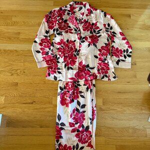 NWT 2005 Victoria's Secret Roses Pajama Set Size Medium Tall